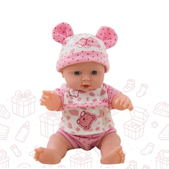 KOYPTL Simulation Baby Doll 12" with Sounds for Toddlers 6-12-18 Months,Realistic Newborn Doll Toy Gift for Kids Boys Girls 2 3 4 5 Years Old Easter Christmas Birthday Holiday Pretend Play