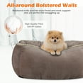 thumbnail image 2 of Soft Calming Sleeping Puppy Bed, Rectangle Washable Orthopedic Dog Bed, Large Dog Bed for Large Medium Small Dogs, Durable Pet Cuddler with Anti-Slip Bottom, Beige, 20inch, 2 of 8