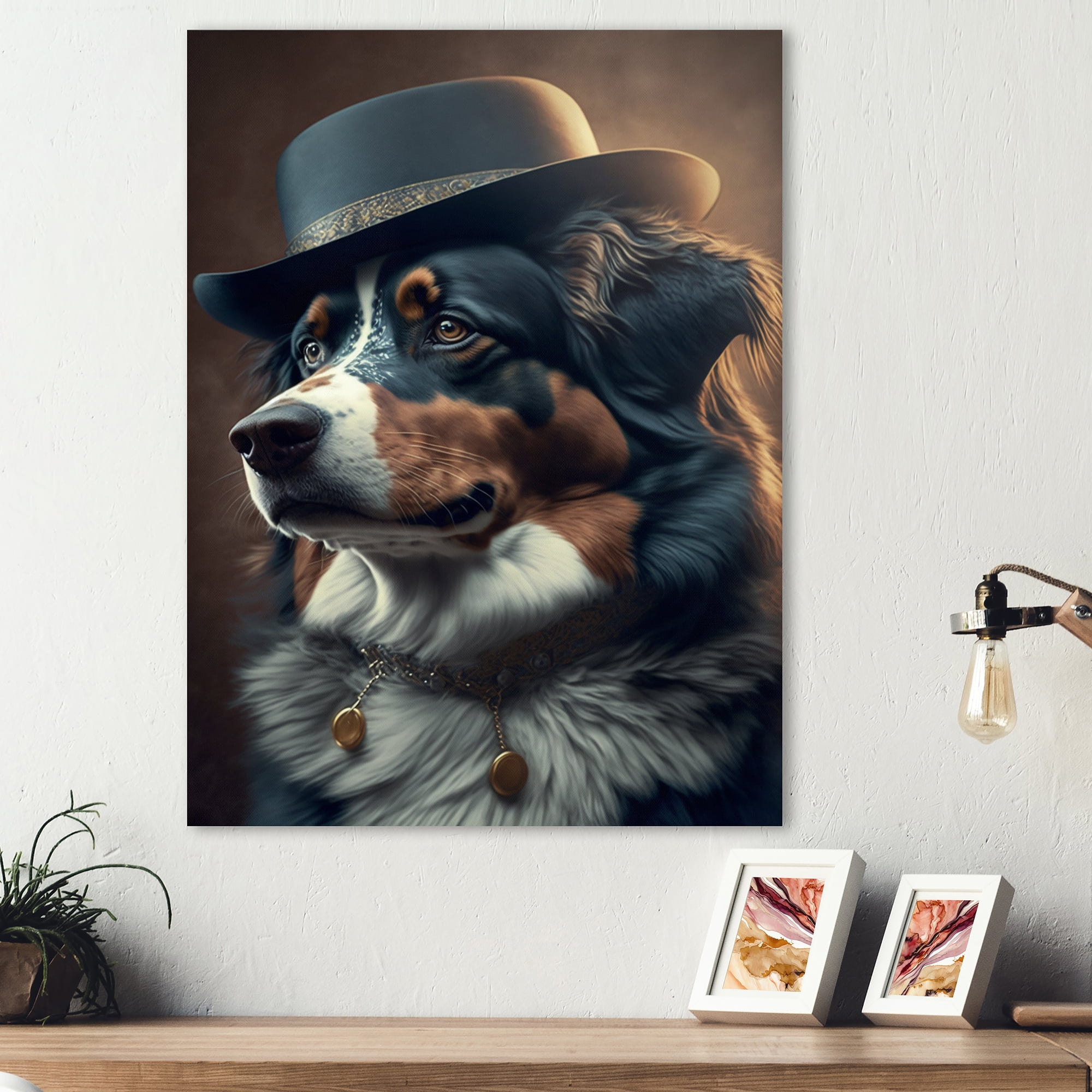 Designart Mafia Dog IV Canvas Wall Art