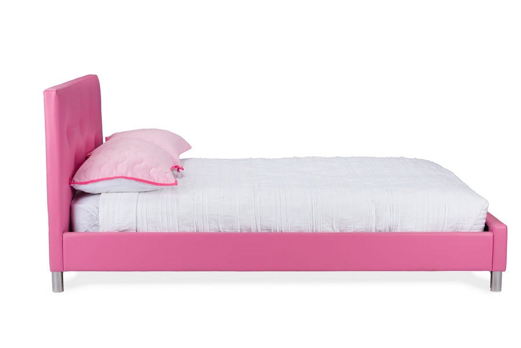 Zohar Velvet Crystal Button Tufted Bedroom Collection (Pink