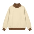 thumbnail image 7 of jobturf Oversized Sweatshirt for Women Color Block Mock Neck Tops Long Sleeve Fleece Pullover Fall Fashion Lightweight Sweatshirts S-2XL, 7 of 7