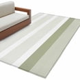 thumbnail image 2 of 3'x5' Area Rugs, Sage Green Stripe Indoor Outdoor Area Rug for Living Room Bedroom, Modern Rustic Horizontal Green Striped Washable Bathroom Rugs Kitchen Floor Carpet Mats Home Decor Aesthetic, 2 of 8