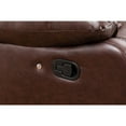 thumbnail image 2 of Donivi LED Faux Leather Reclining Sectional in Brown, 2 of 6