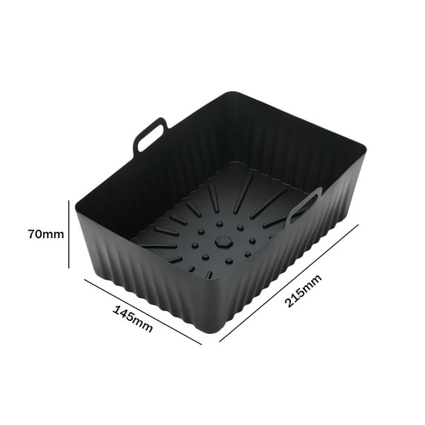 Almohadillas Para Freidora De Aire Almohadillas reutilizables para freidora de aire, pizza frita, pollo, plato para freidora de aire, herramienta de cocina (negro) Hugtrwg Libre de BPA