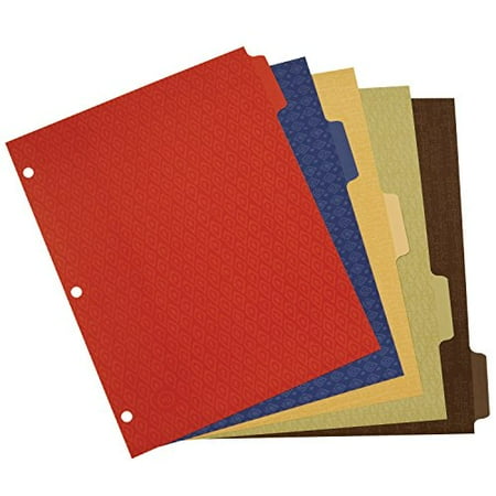 Wilson Jones Decorative Dividers 5 Tab Set W31909 Walmart Com