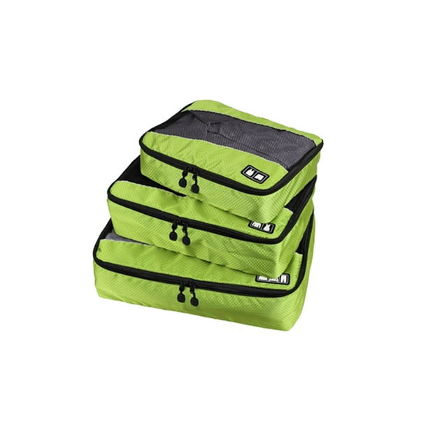 Ruiboury 3Pcs Storage Bag Zipper Folded Multifunctional Large Capacity Bra  Organizer Bags Travel Clothing Container Household Green 