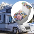thumbnail image 7 of ZIATUBLE Boho Mandala Flower Toilet Lid Cover and Toilet Tank Lid Cover Reusable 2 Piece Bathroom Set with Toilet Lid Cover with Stretch Edges Toilet Lid and Tank Cover Sets, 7 of 7