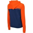 thumbnail image 3 of Women's Colosseum Orange/Navy Auburn Tigers Aidan Lightweight Half-Zip Hoodie, 3 of 3