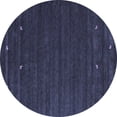thumbnail image 1 of Ahgly Company Indoor Round Abstract Blue Contemporary Area Rugs, 7' Round, 1 of 4
