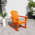 thumbnail image 5 of WestinTrends Dylan All-Weather Poly Lumber Adirondack Rocking Chair, Seashell Design, 450-lb Capacity, Patio Porch Furniture, Orange, 5 of 9