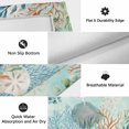 thumbnail image 5 of Teal Beach Coastal Outdoor Rug 5x8 Ft, Non Slip Washable Area Rug, Summer Nautical Coral Shell Botanical Patio Rugs Carpet Runner, Large Floor Mat for Indoor/Outdoor Deck Porch Camping, 5 of 8