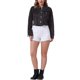 thumbnail image 2 of Chaqueta de mezclilla con flecos de manga larga y dobladillo deshilachado para mujer INSPIRE CHIC, corta, talla 2XL, negra, 2 of 6