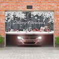 thumbnail image 1 of Large Snowflake Christmas Garage Door Cover 488x213cm, Heavyweight Polyester Background Decor with Rope, 1 of 7