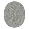thumbnail image 3 of Unique Loom Braided Chindi Collection Area Rug - Layer (8' x 10' Oval Gray/Ivory), 3 of 7