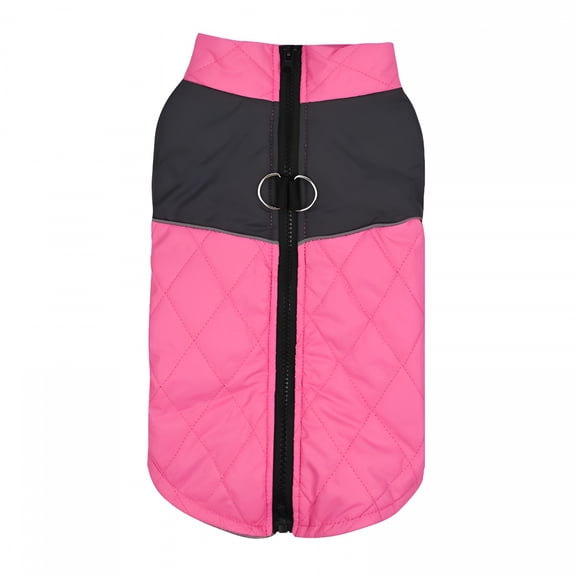 TELOLY Pet Supplies Reflective Pet Coat Winter Warm Dog Coat for Small Medium Large Dog Pet Accessories Polyester Pink