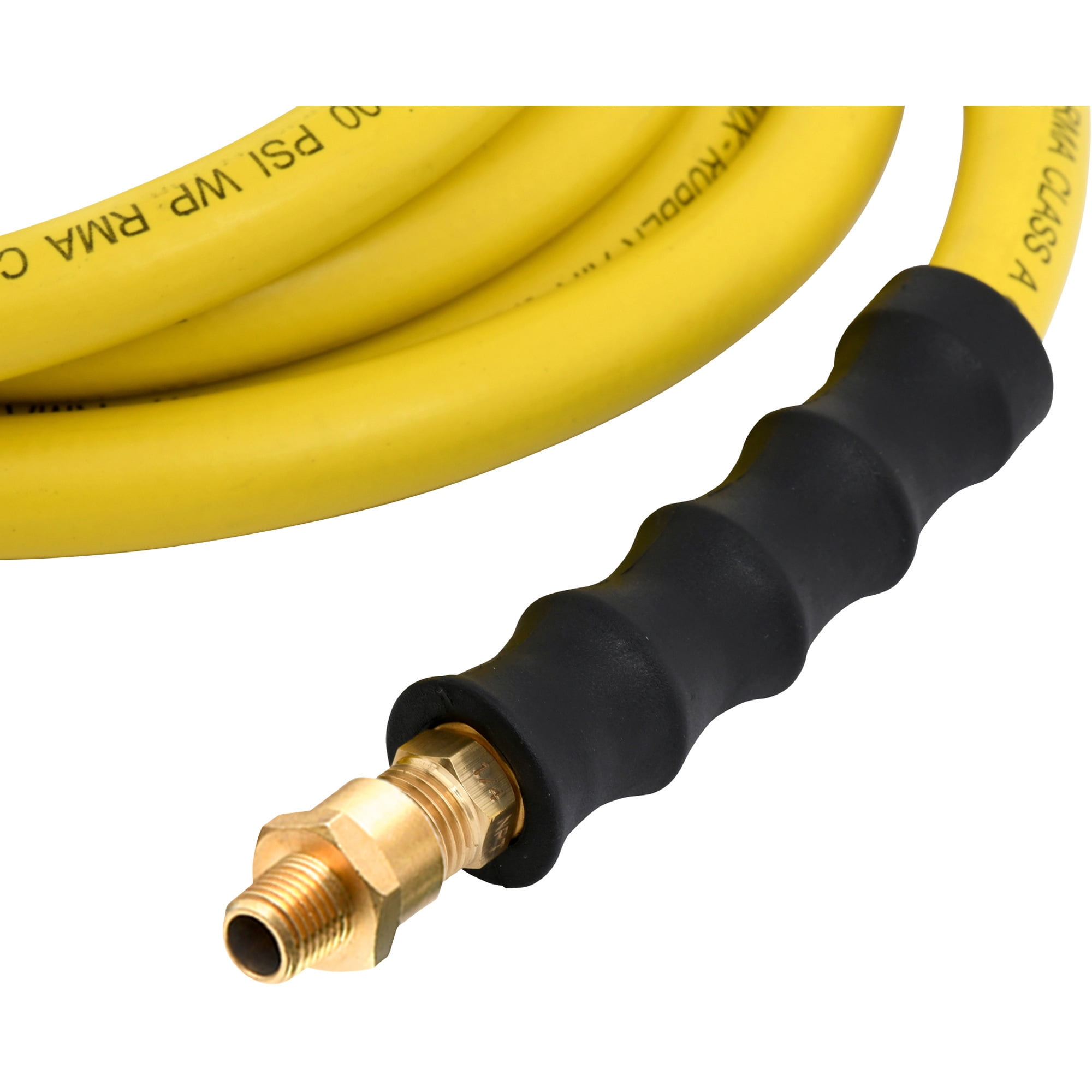 Klutch Oil-Resistant Rubber Air Hose with 1/2in.–3/8in. Reducer, 1/2in. x 50ft., 300 PSI