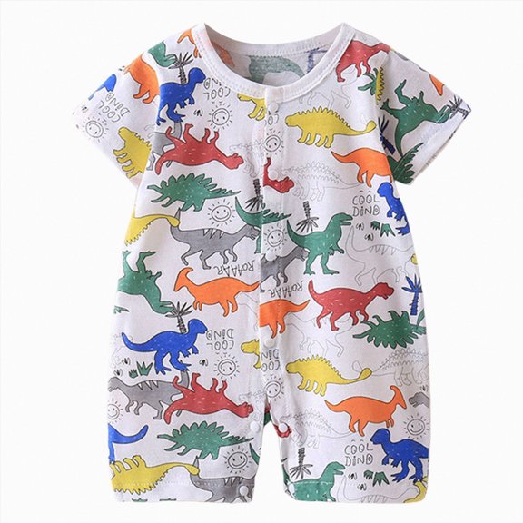 Xudanell Boy Romper Short Sleeve Boy Outfit Romper Short Sleeve Infant Cute Jumpsuit Spring Summer Clothes 0 6 9 12 18 24 Months (Multicolour,0-6 Months)