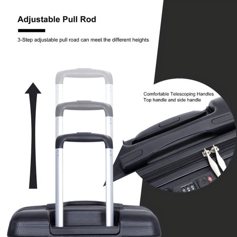 3 Piece Luggage Sets, Expandable Hardside Suitcases 25in/29in