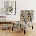 thumbnail image 2 of Designart "Chic Urban Victorian VIII" White Floral Upholstered Accent Chair - Cottage Arm Chair For Bedroom, 2 of 5