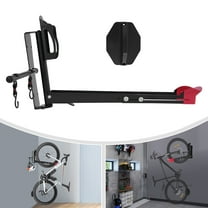 ToppiJoy Bicycle Wall Rack, Bicycle Storage Rack for Garage, Up to 77 lbs, with Hooks, Sturdy Carbon Steel Bicycle Racks