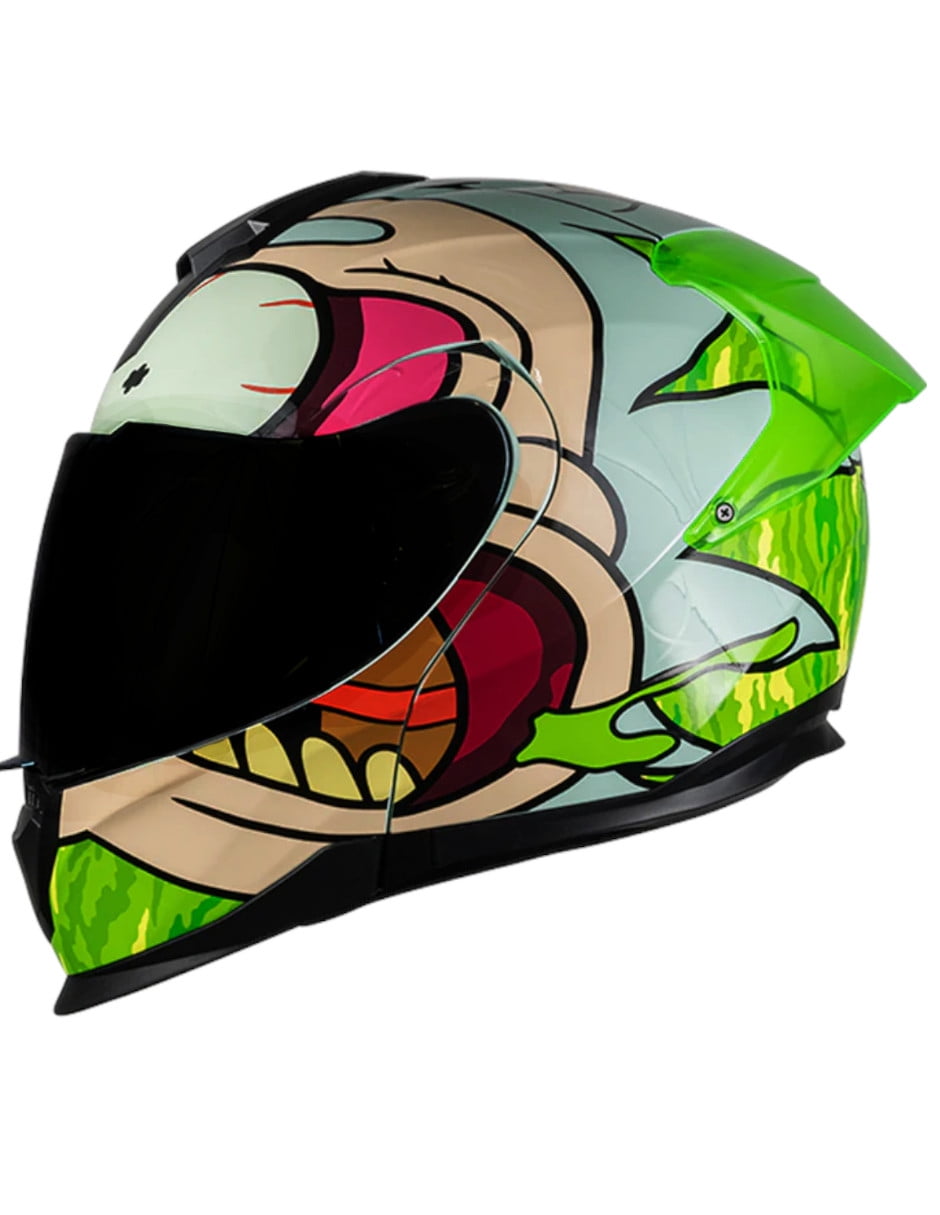 Casco Abatible Para Moto Kov Apex Rick Morty Bodega Aurrera en