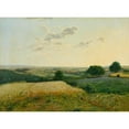 thumbnail image 2 of Jean Ferdinand Monchablon 14x11 Black Ornate Wood Framed Double Matted Museum Art Print Titled: Oeuvre Xi. (Summer Landscape) (1887), 2 of 5