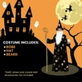 thumbnail image 4 of Underwraps Wizard Robe Boy's Costume with Open Front Robe for 4-12 Years, Small-Medium-Large, 4 of 5