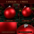 thumbnail image 4 of Set of 1 Christmas Ornament Ball for Christmas Tree, 4.72 Inch Large Hanging Ornament for Home Holiday Display Xmas Party Fireplace Stair Wreath Indoor Decorations, 4 of 7