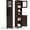 Dark Brown, variant on 67.1" Tall Bathroom Storage Cabinet with Adjustable Shelves, Narrow Tall Linen Tower with Open Shelves, Two-Way Doors Freestanding Cabinet with Anti-Tip, for Home, Kitchen, Living Room, White