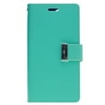 thumbnail image 1 of TopSave Goospery Rich MAX(5) Card Slot Leather Folio Wallet Flip Case For iPhone 15 Plus (6.7"), Teal, 1 of 3