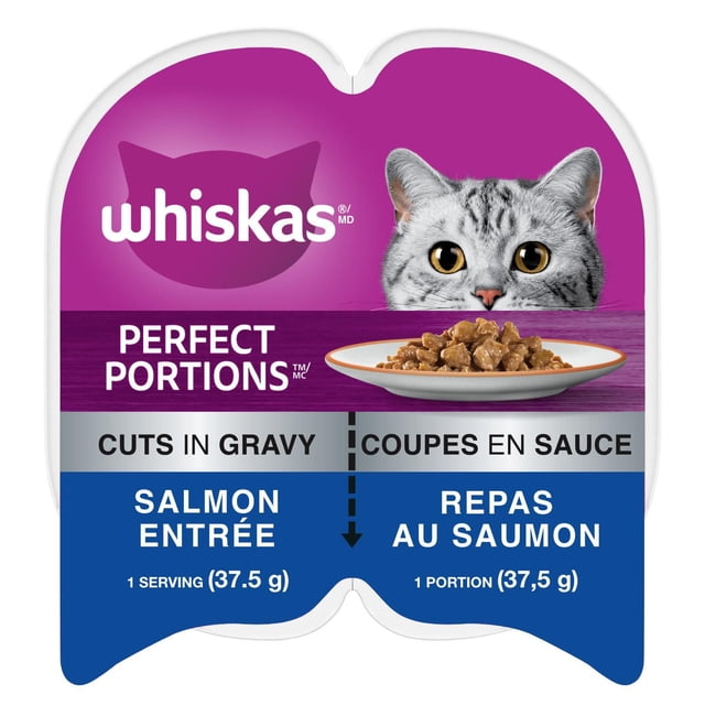 Whiskas Perfect Portions Salmon Entrée Cuts in Gravy Wet Cat Food