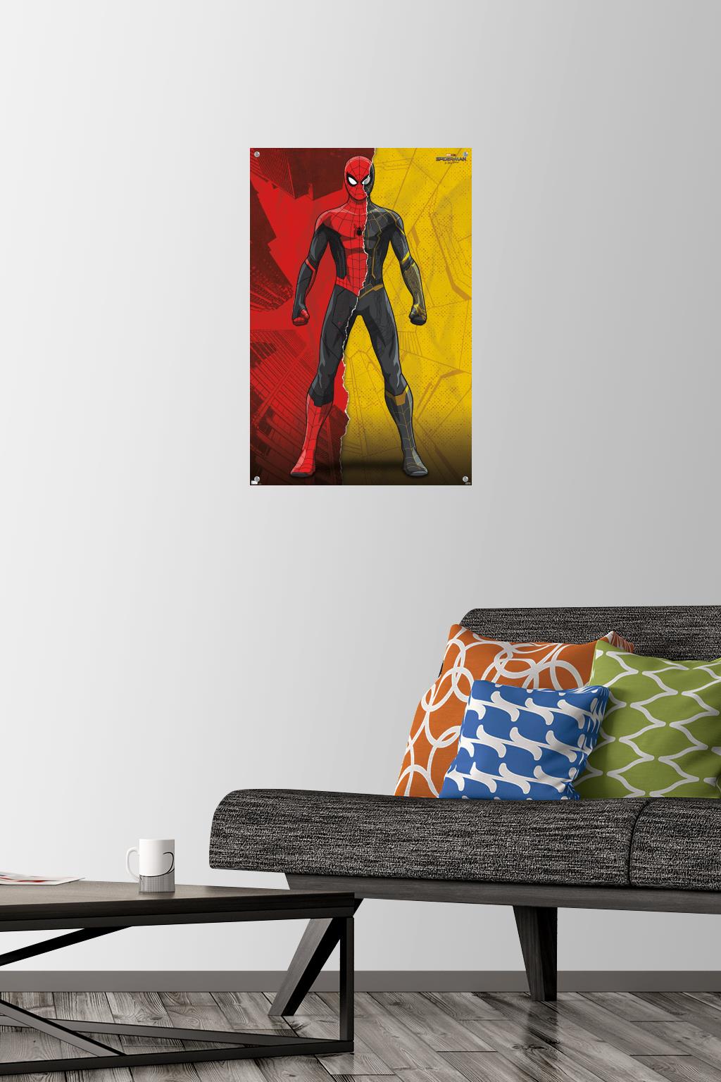 Marvel Spider-Man: No Way Home - Costume Blend Wall Poster with Push Pins, 14.725" x 22.375"