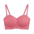 thumbnail image 4 of Nfurl Womens No Underwire Bra Supportive Push up Wireless Bras Soft Cup Comfortable Everyday Bralettes Pink,38, 4 of 6