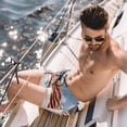 thumbnail image 2 of luoweisi Men's Beach Shorts Quick Dry Swim Trunks with Mesh Lining American Flag 2XL, 2 of 5