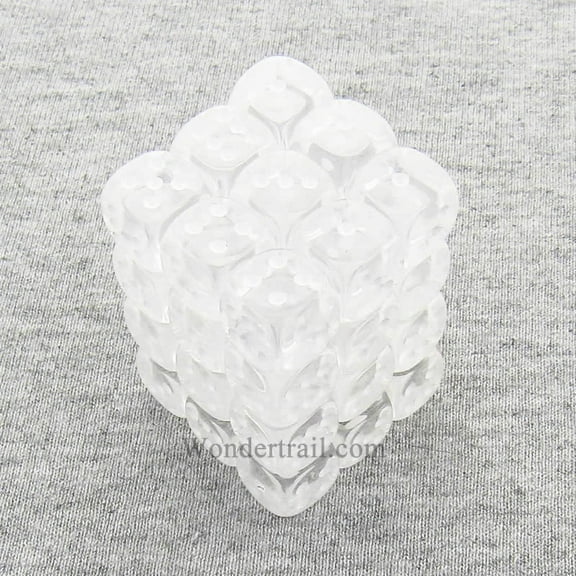 Smoke Translucent D6 Dice with Red Pips 16mm (5/8in) Pack of 12