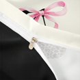 thumbnail image 4 of spefrowx Leopard Print Cherry Twin Duvet Cover for Girls, Pink Watercolor Ribbon Twin Bedding, Black Reversible, 2-Piece, 1 Duvet Cover and 1 Pillowcase, 4 of 6