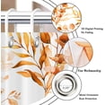 thumbnail image 5 of Orange Eucalyptus Leaf Shower Curtain, Orange Botanical Watercolor Plants Bathroom Curtain Bathtub Home Decor Waterproof Fabric Machine Washable with 12 PCS Hooks,84" Wx72L, 5 of 6
