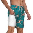 thumbnail image 2 of Kdxio Giraffes Doing Various Yoga Print Men'S Swim Trunks With Compression Liner 7 Inch Inseam Quick Dry Swim Shorts, 2 of 7