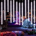 thumbnail image 2 of Bibana 16.9 Inch 10 Tubes Meteor Shower Lights 360 LED Waterproof Falling Rain Drop Christmas Lights Plug in for Indoor & Outdoor Holiday Garden Tree Christmas Party Home Decor (White), 2 of 5