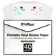 thumbnail image 1 of Vinilo imprimible HTVRONT, 40 unidades, blanco mate, 8,5 x 11 (140 g), 1 of 7