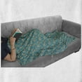 thumbnail image 5 of Leaf Soft Flannel Fleece Throw Blanket, Continuous Oriental Ornaments Floral Motifs Illustration, Cozy Plush for Indoor and Outdoor Use, 60" x 80", Seafoam Multicolor, by Ambesonne, 5 of 5