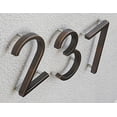 thumbnail image 3 of Hillman Group 843206 5 in. Brass Elevated Distinctions Zinc Die-Cast Floating Mount House Number - 6 -  3 Piece, 3 of 7