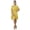 Yellow, variant on Bimba Women Plain Kaftan Dress Beach Cover Up Cotton Solid Caftan