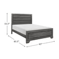 thumbnail image 5 of Lexicon Beechnut Contemporary Raised Panel Wood Queen Bed in Gray, 5 of 5