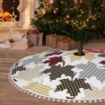 thumbnail image 6 of Rocae colorful Maple for Christmas Tree Skirt with Pom Pom Trim for Holiday Party for Holiday Home Decor Indoor Outdoor-36", 6 of 7
