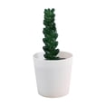thumbnail image 2 of Eolstice Artificial Potted Plants, Fake Plastic Flowers with White Pots, Small Arrangement, Home Table Kitchen Bar Decor, Office Indoor Decoration, 2 of 6