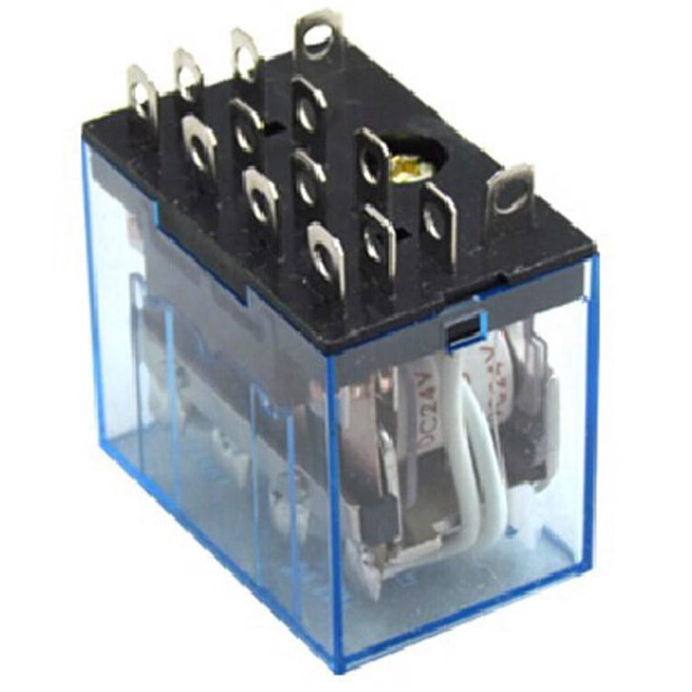 Dheera 24VDC LY4NJ 220V AC Power Relay 14 Pin Time Relay with Socket Base for Relay Module