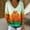 #228-Multicolor, variant on Craaazy Shirts For Women V-neck Casual Striped Fabric Long-sleeve Sweatshirt Solid Color Tops Gifts