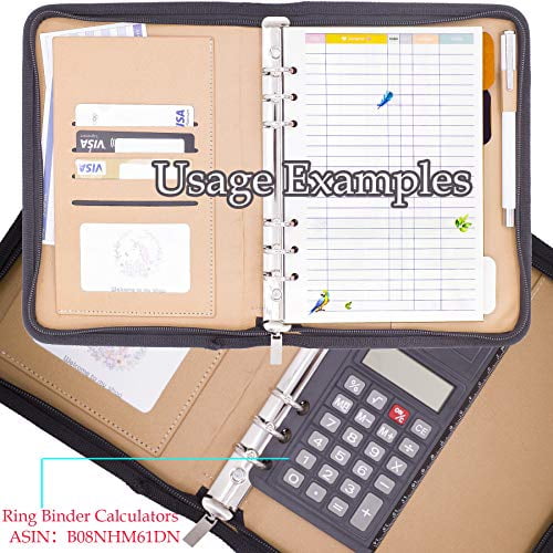 Padfolio Ring Binders Binders Leopard, A5Zippered A5 Binder Planner