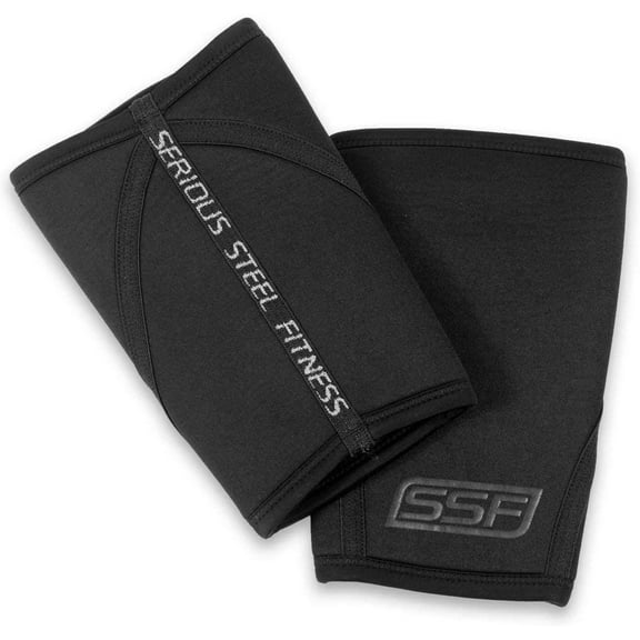 SERIOUS STEEL FITNESS Neoprene Knee Sleeve | Weightlifting Knee Sleeve, Powerlifting, Strongman Training (7 mm)